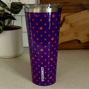 Clemson Tigers Purple Corkcicle 24 oz Insulated Tumbler